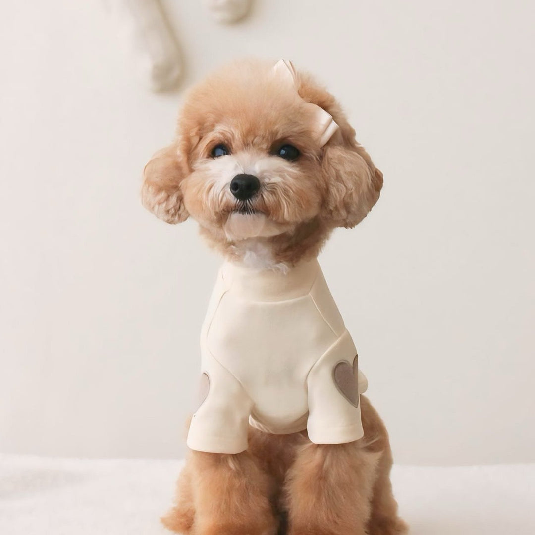 ポイントハートマークハイネックトップス