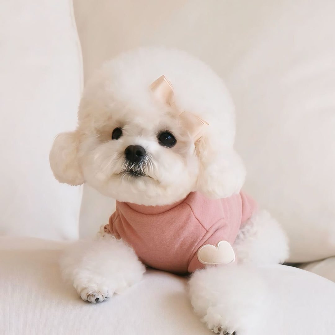 ポイントハートマークハイネックトップス