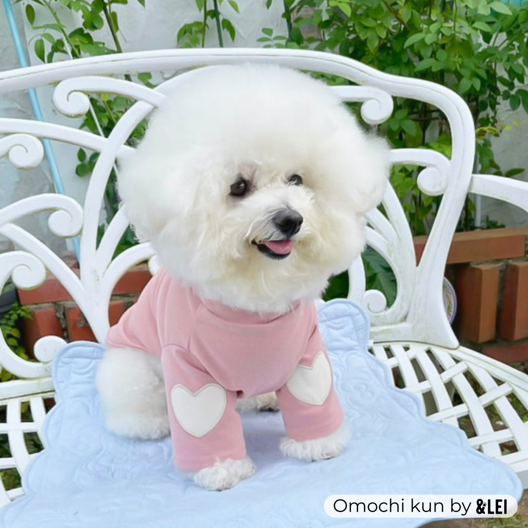 ポイントハートマークハイネックトップス