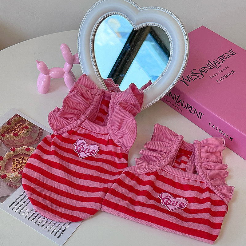 ピンク フリル タンクトップ 135cm