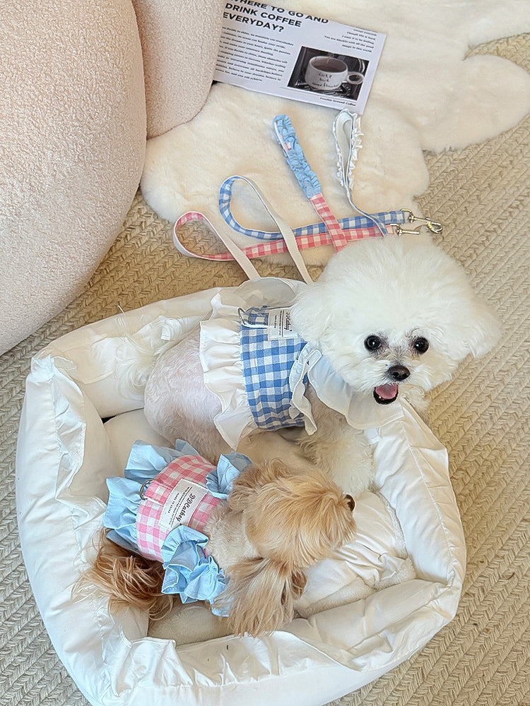 ＆LEI】リードホール付きビスケットギンガムワンピース