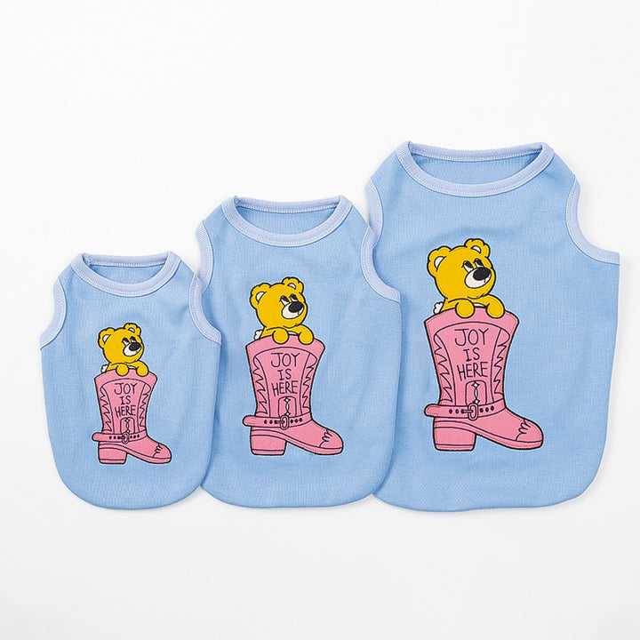 ジョイベア ウエスタンスリーブレス（スカイブルー）