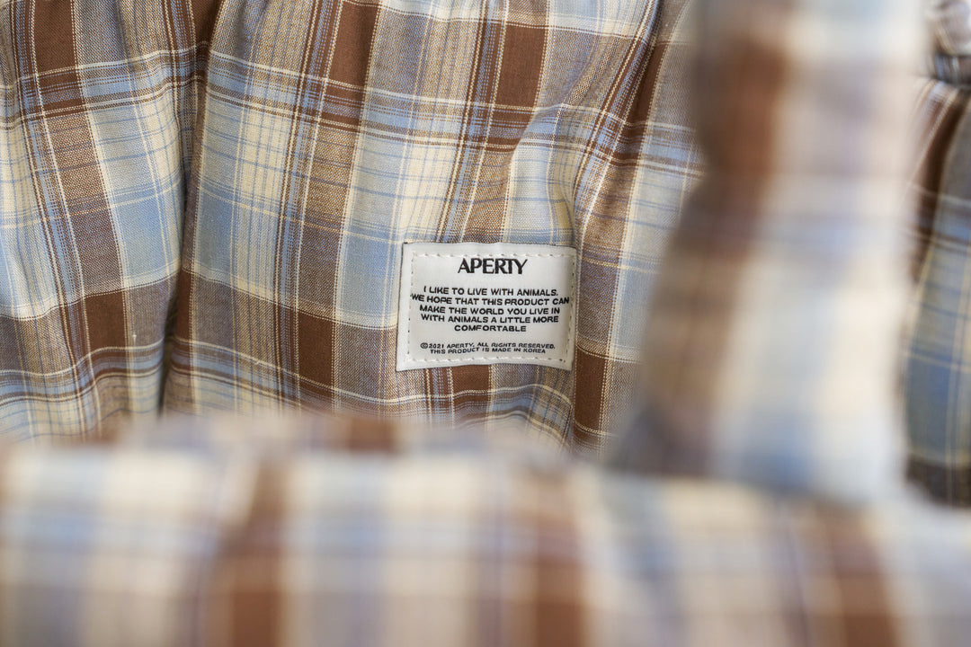 WIDE BAG - TARTAN BLUE