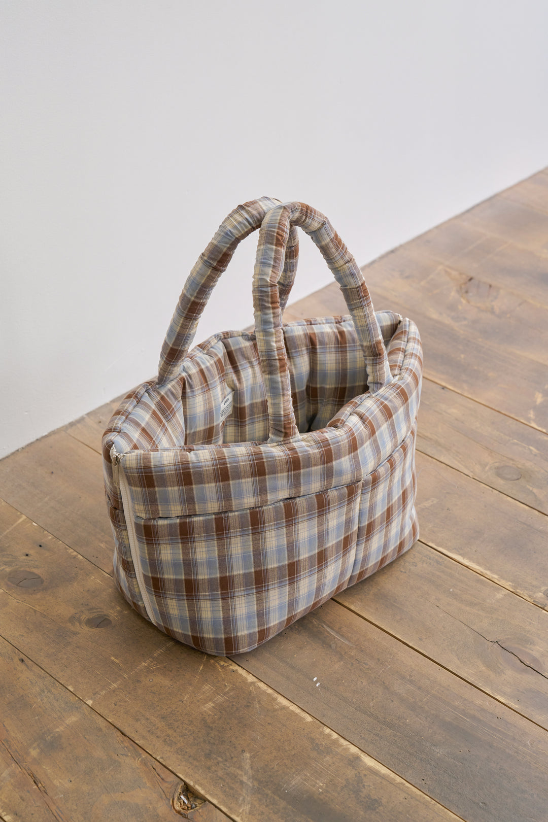 WIDE BAG - TARTAN BLUE