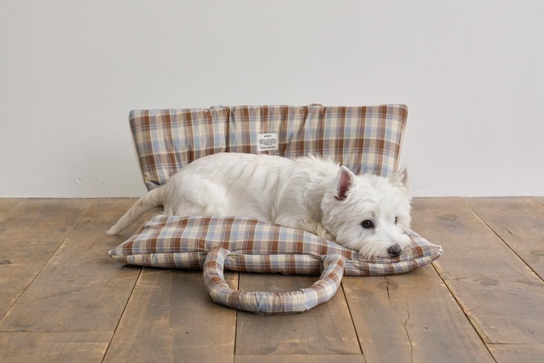 WIDE BAG - TARTAN BLUE