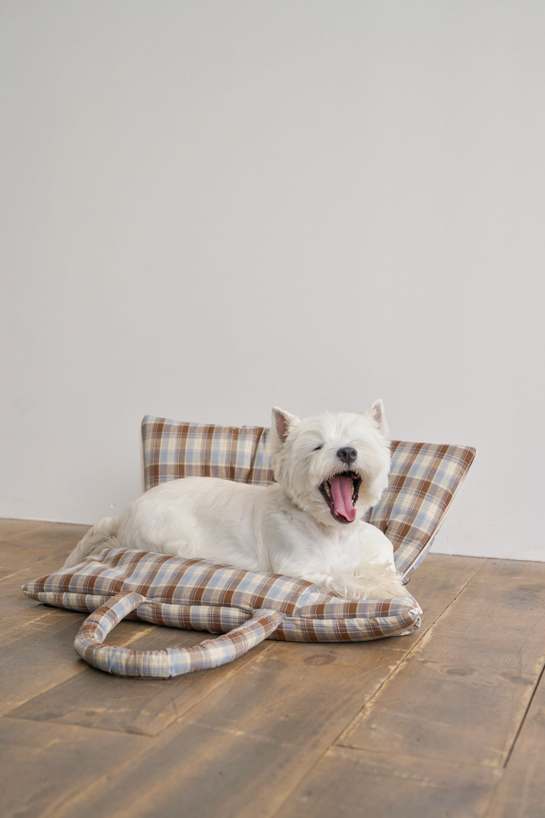 WIDE BAG - TARTAN BLUE