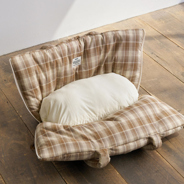 WIDE BAG - TARTAN BROWN