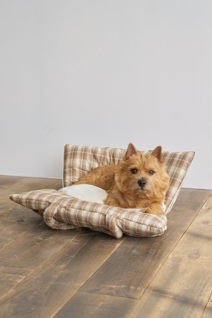 WIDE BAG - TARTAN BROWN