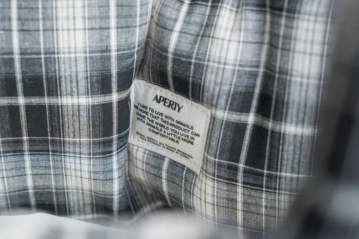 WIDE BAG - TARTAN BLACK