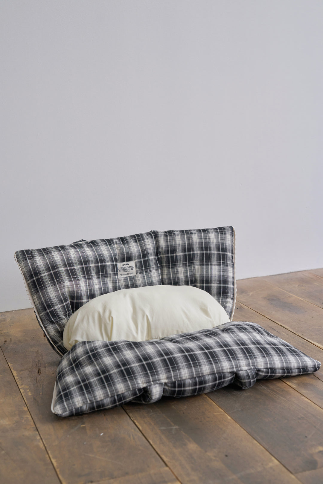 WIDE BAG - TARTAN BLACK