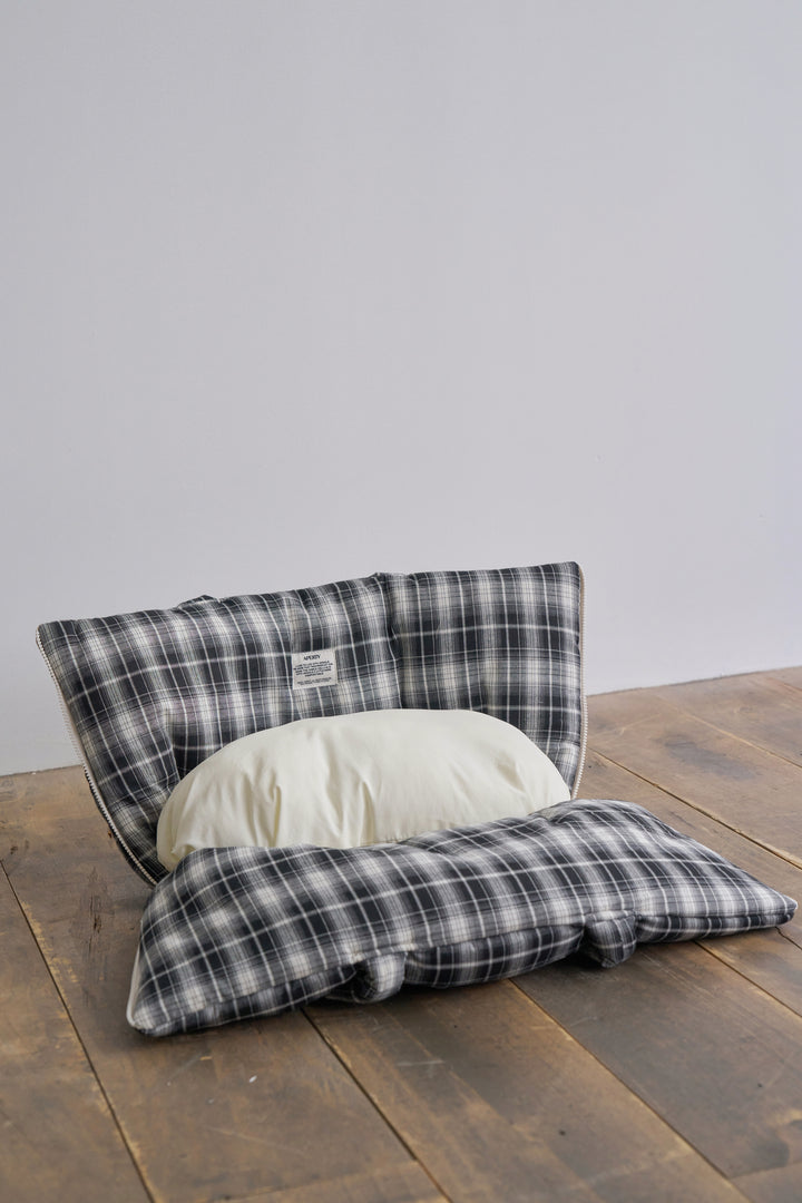 WIDE BAG - TARTAN BLACK