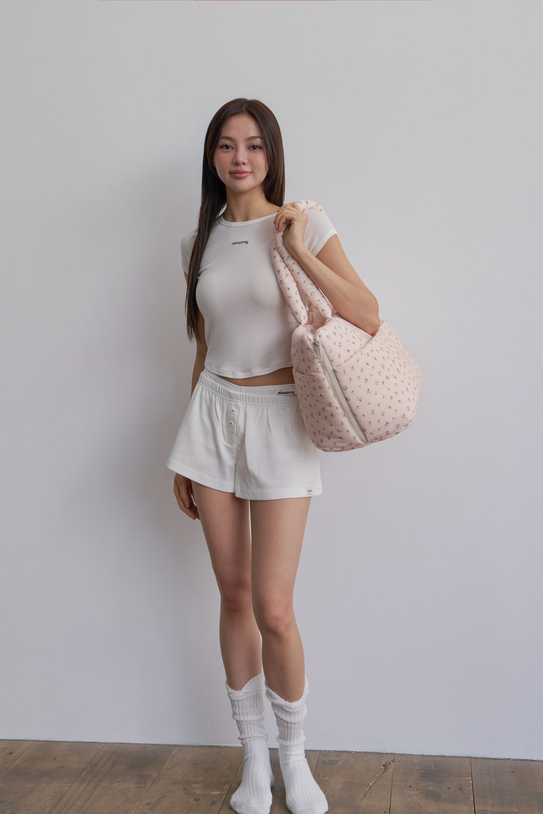 WIDE BAG - BABY PINK