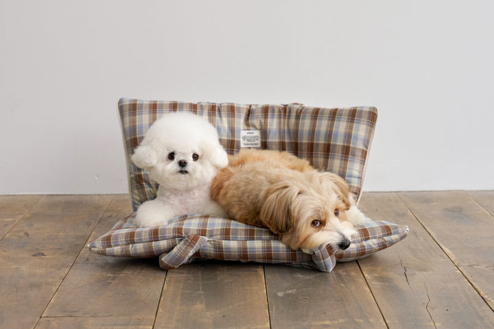 WIDE BAG - TARTAN BLUE