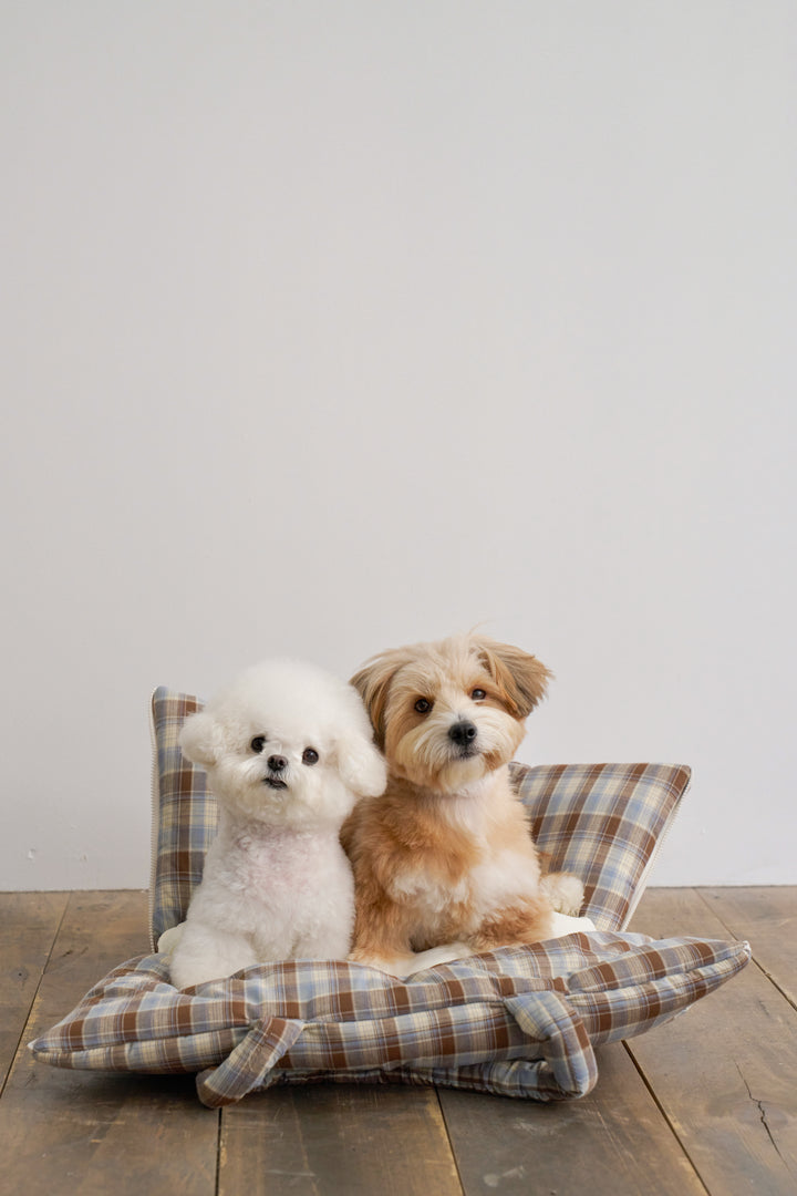 WIDE BAG - TARTAN BLUE