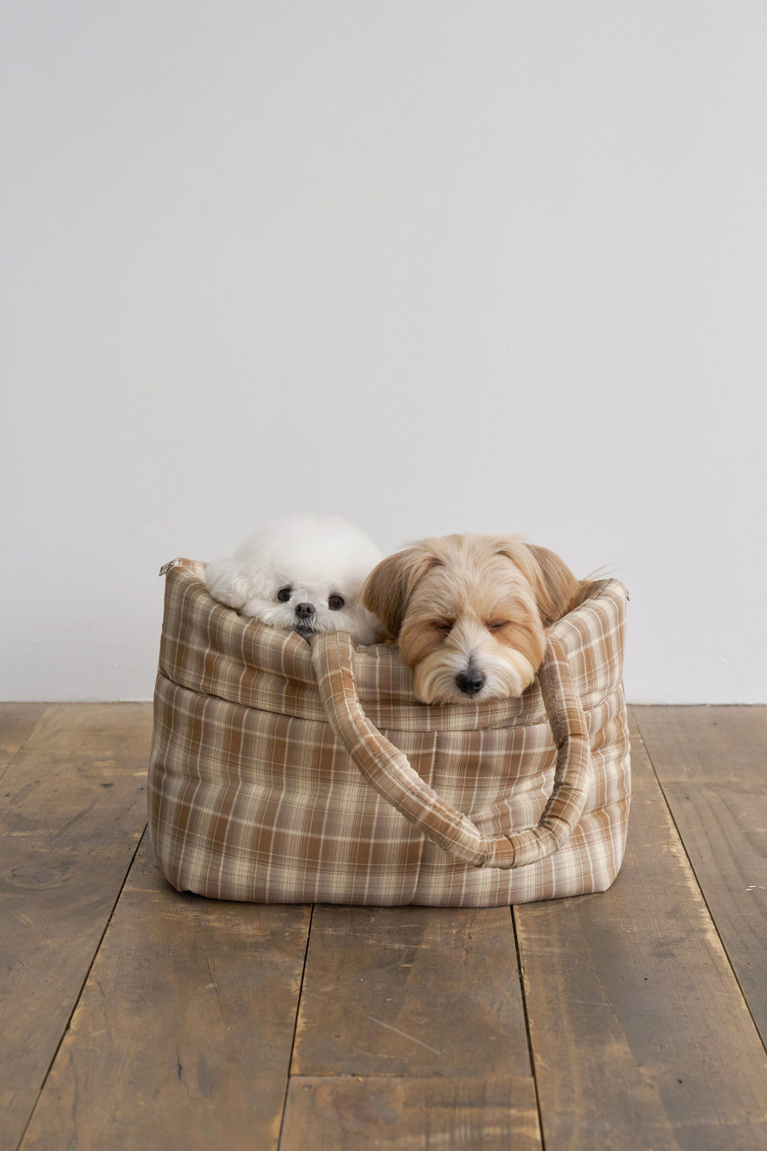 WIDE BAG - TARTAN BROWN