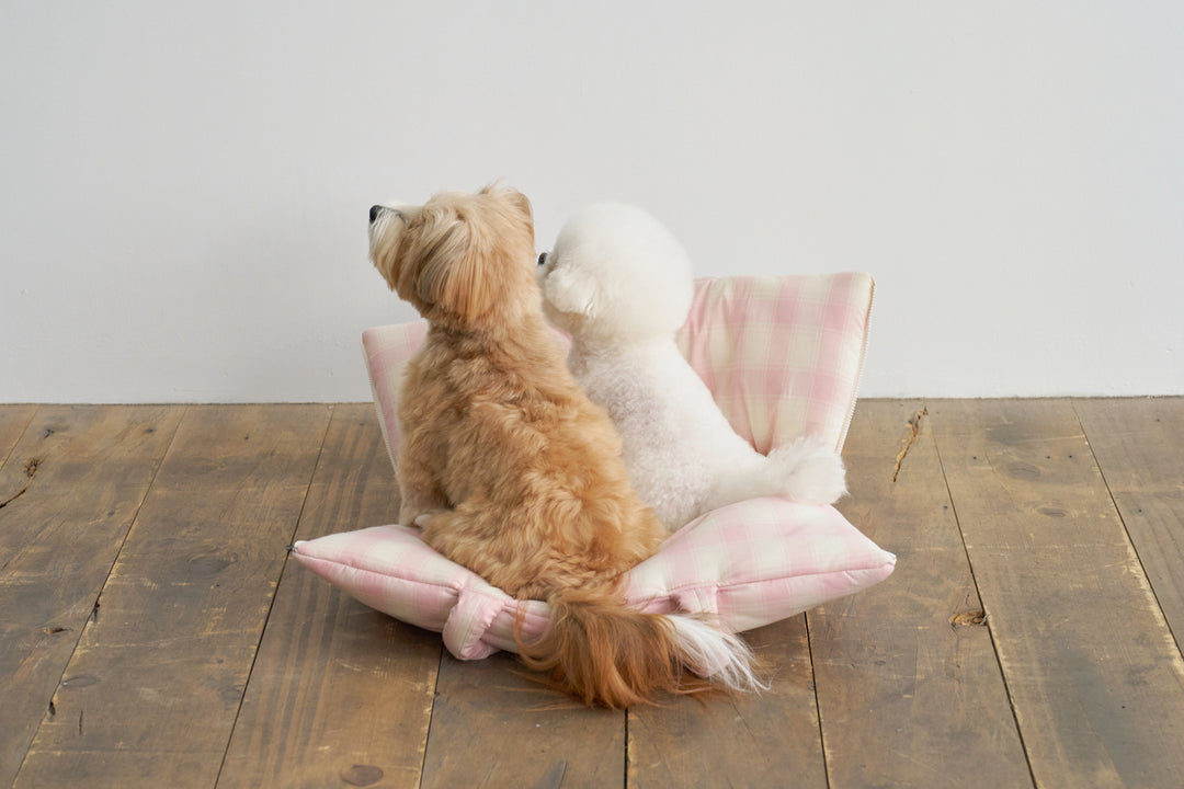 WIDE BAG - TARTAN PINK