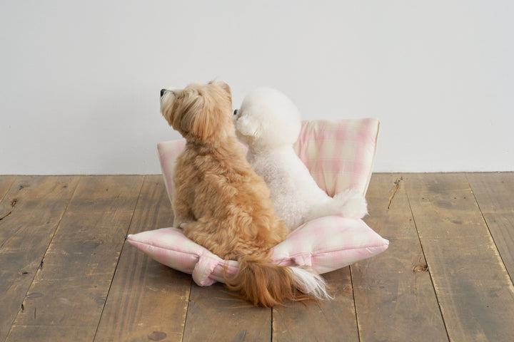 WIDE BAG - TARTAN PINK