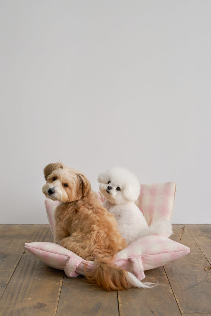 WIDE BAG - TARTAN PINK