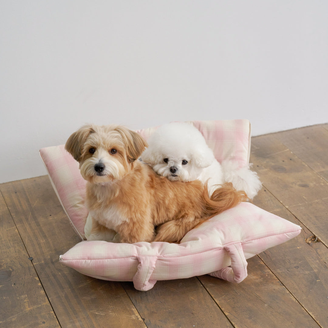 WIDE BAG - TARTAN PINK