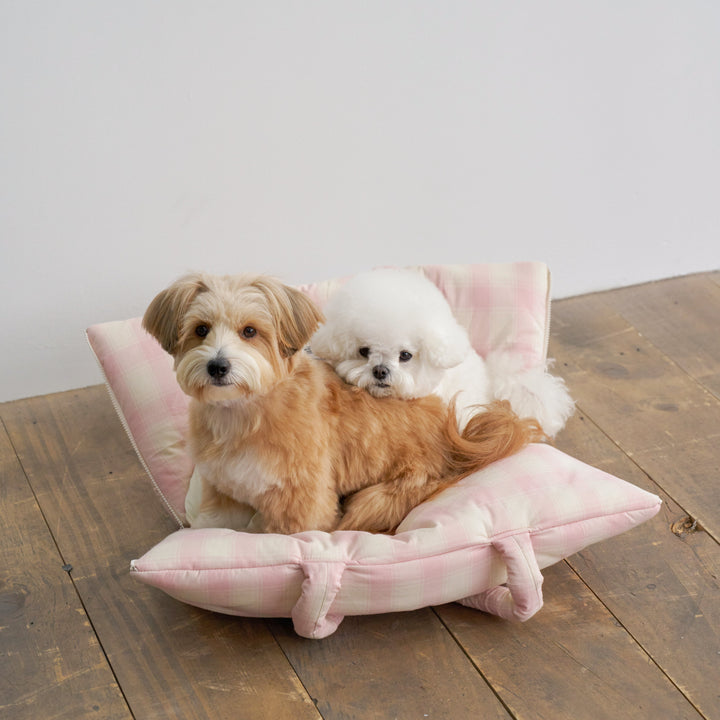 WIDE BAG - TARTAN PINK