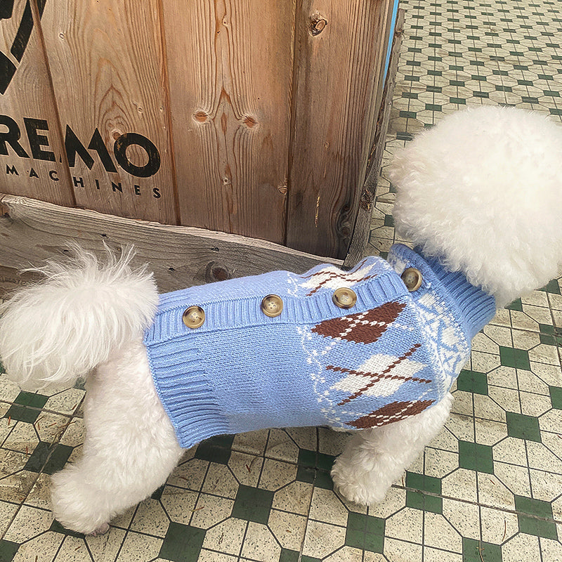 クラシックアーガイルニットカーデ