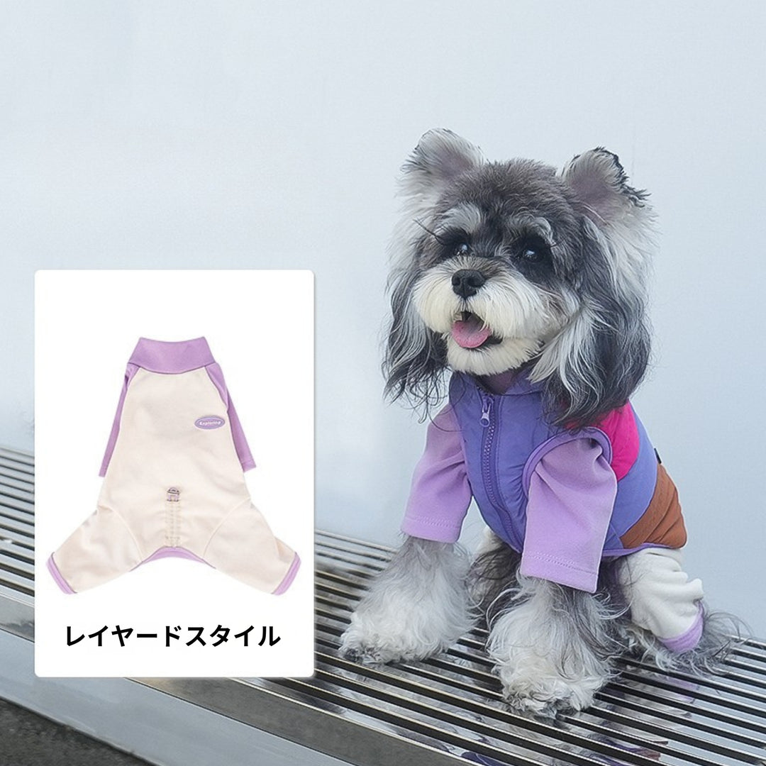 カラーブロック・テックダウンベスト