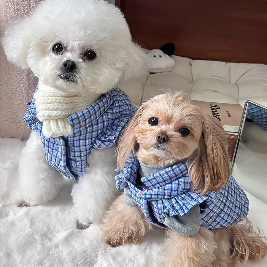 クラシカルチェックフリルダウン