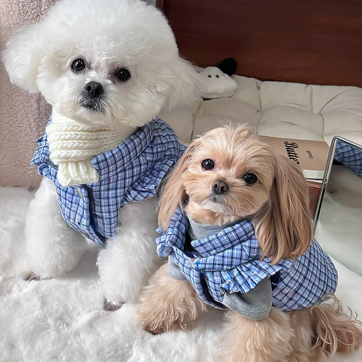 クラシカルチェックフリルダウン