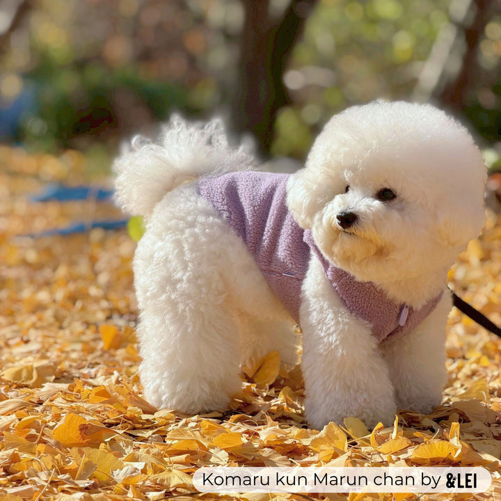 フード付きカラフルもこもこベスト