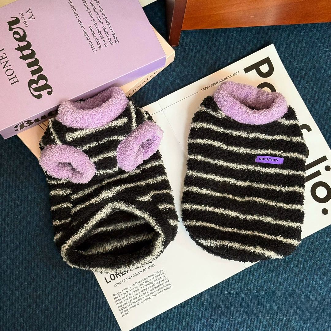 もこもこボーダーファジートップ