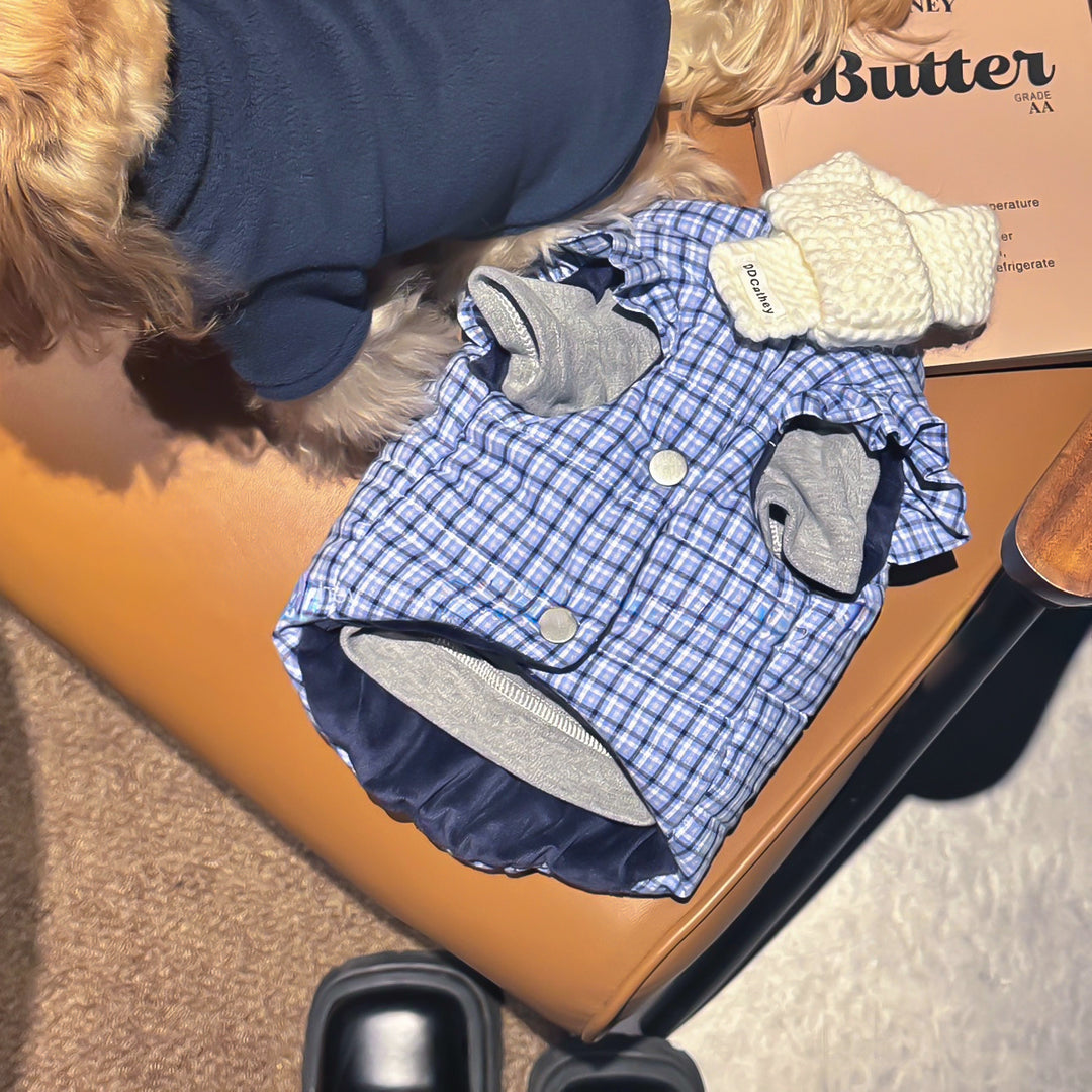 クラシカルチェックフリルダウン