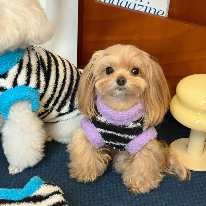 もこもこボーダーファジートップ