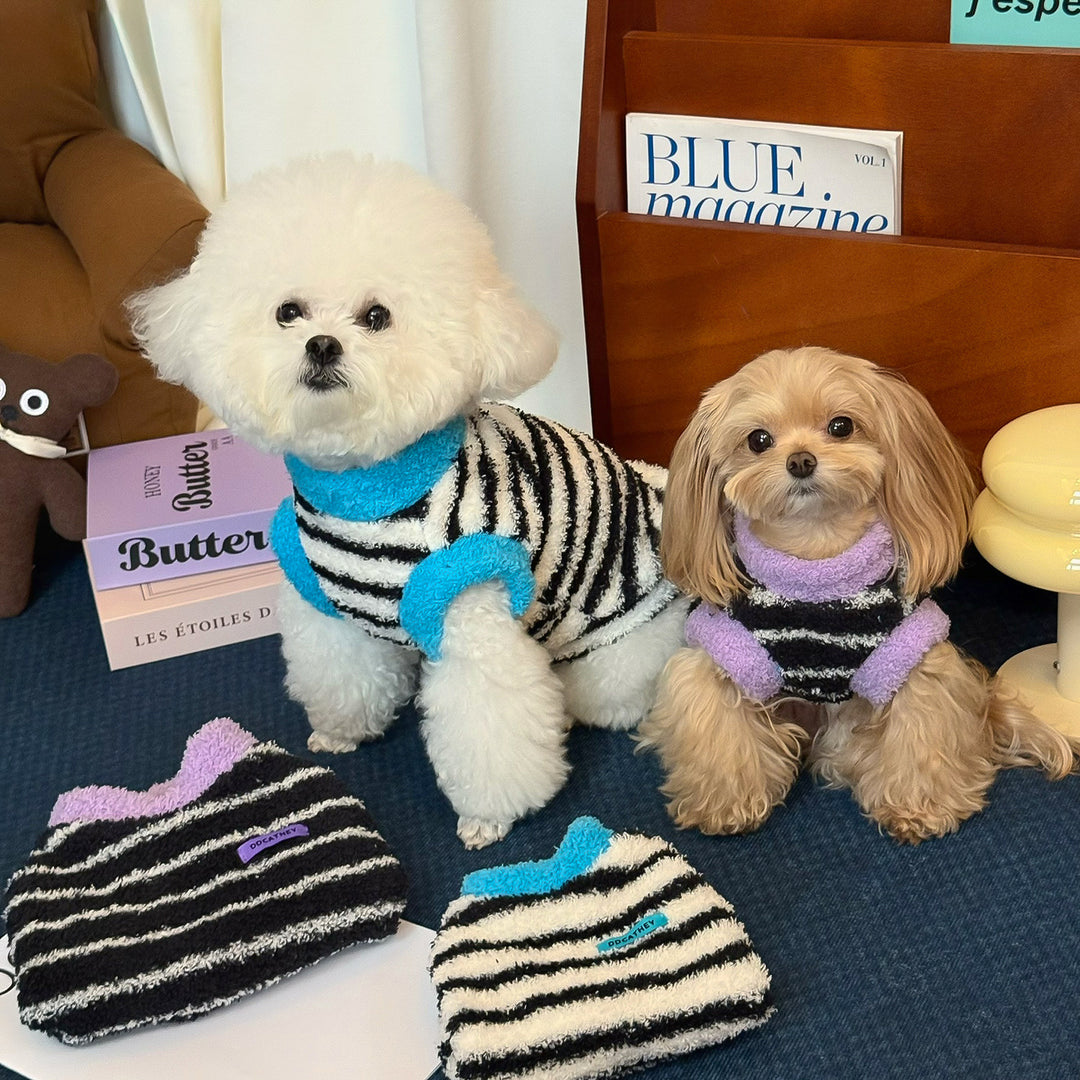 もこもこボーダーファジートップ