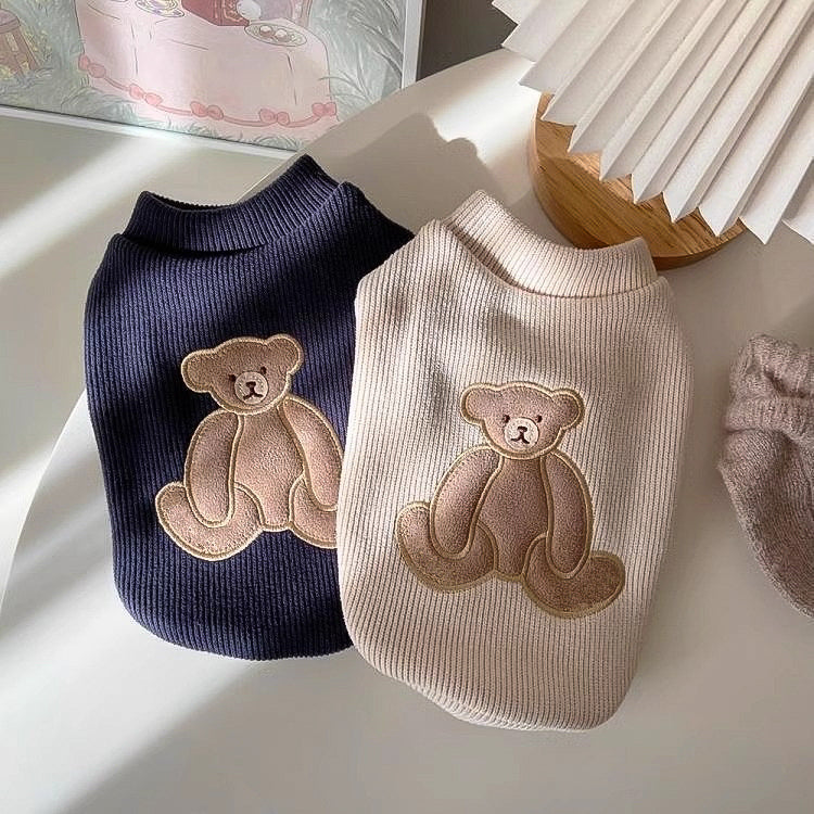 クマさんデザインロングトップス