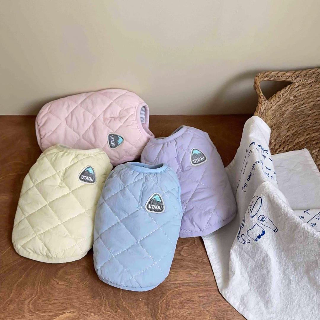 パステルカラーキルティングベスト