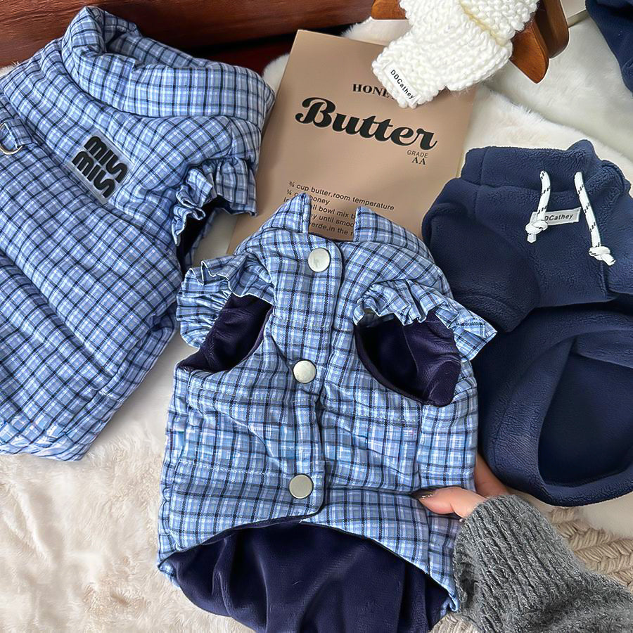 クラシカルチェックフリルダウン