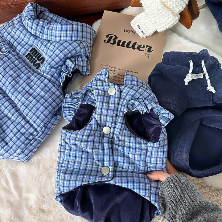 クラシカルチェックフリルダウン