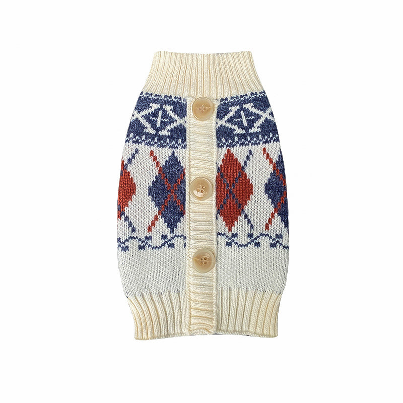 クラシックアーガイルニットカーデ