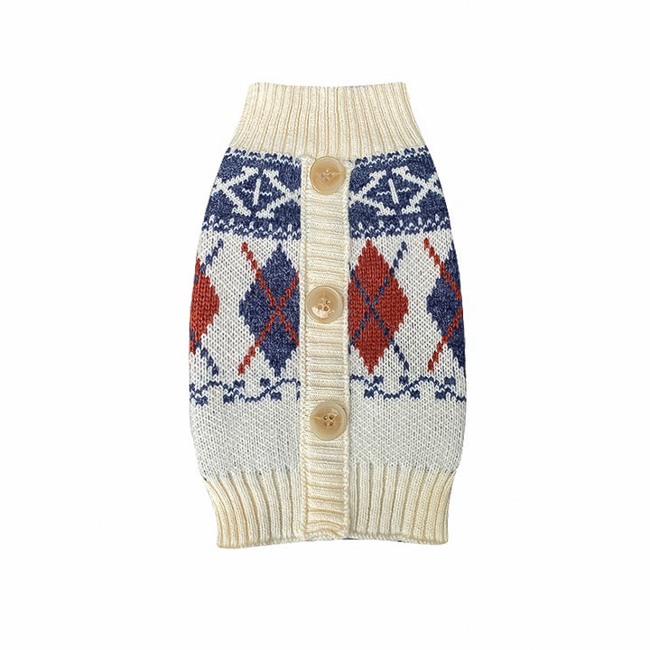 クラシックアーガイルニットカーデ