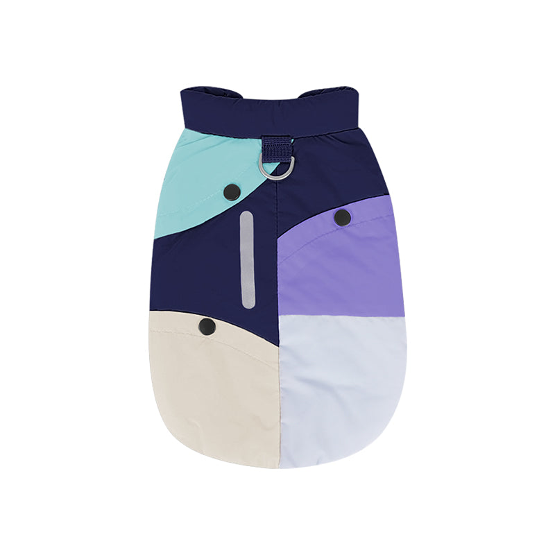 カラーブロック・テックダウンベスト