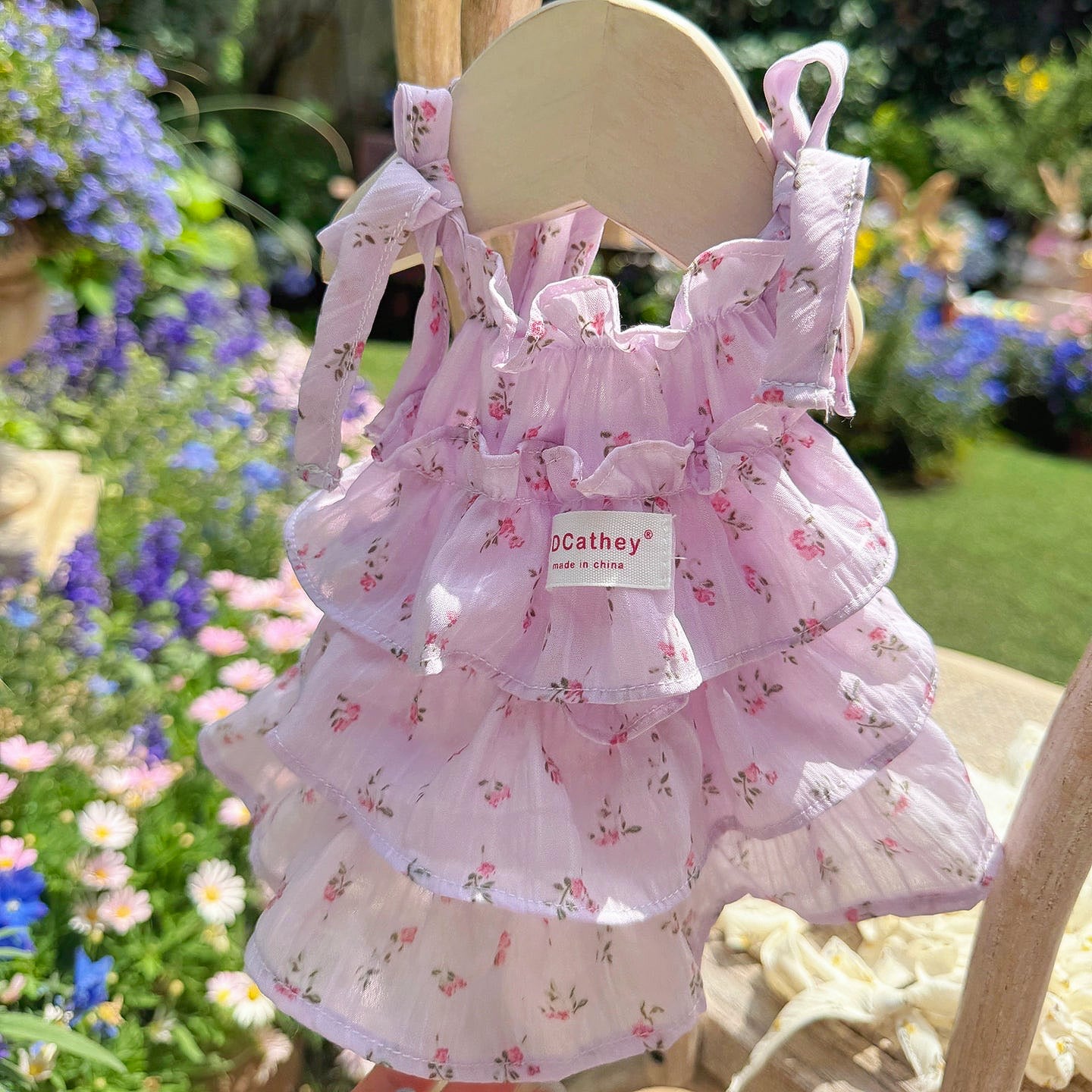 ＆LEI】リトルフラワーの3段フリルワンピース