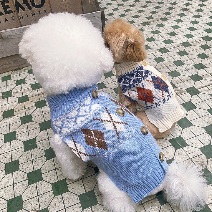 クラシックアーガイルニットカーデ