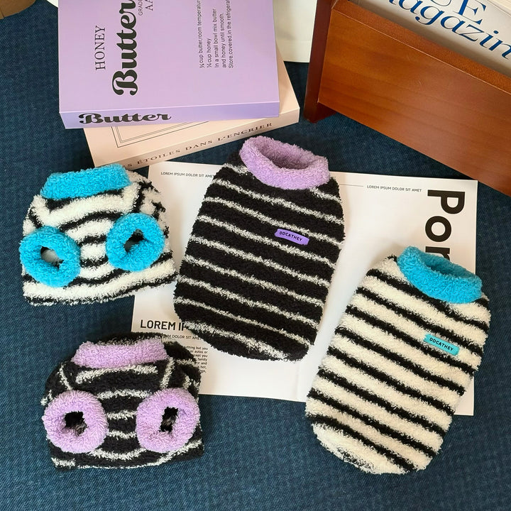 もこもこボーダーファジートップ