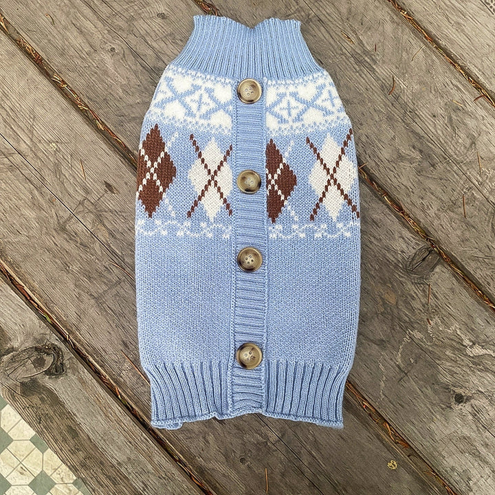 クラシックアーガイルニットカーデ