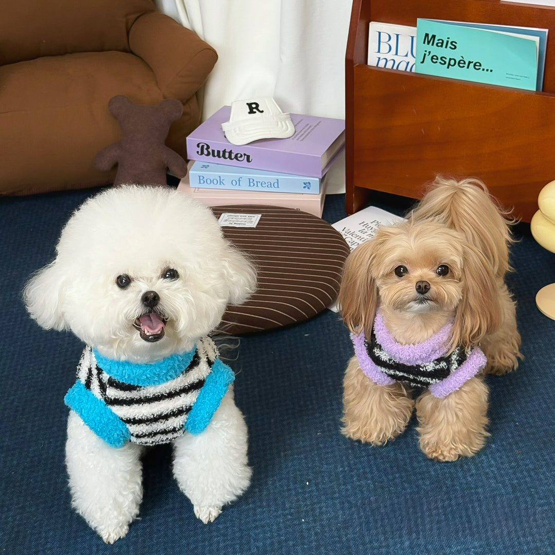 もこもこボーダーファジートップ