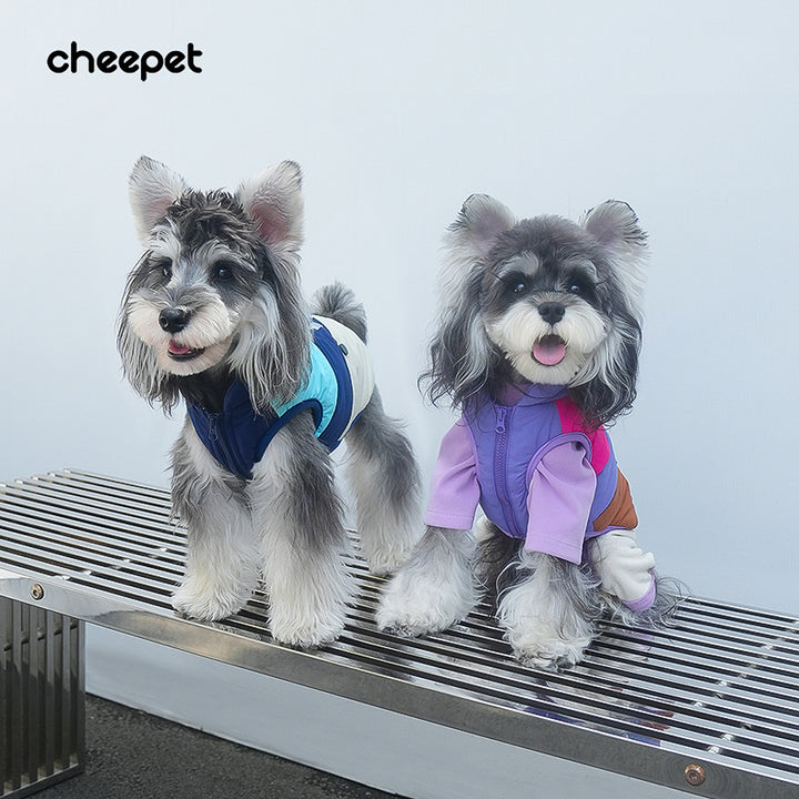 カラーブロック・テックダウンベスト