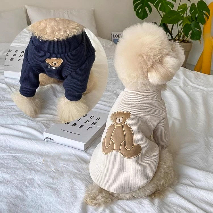 クマさんデザインロングトップス