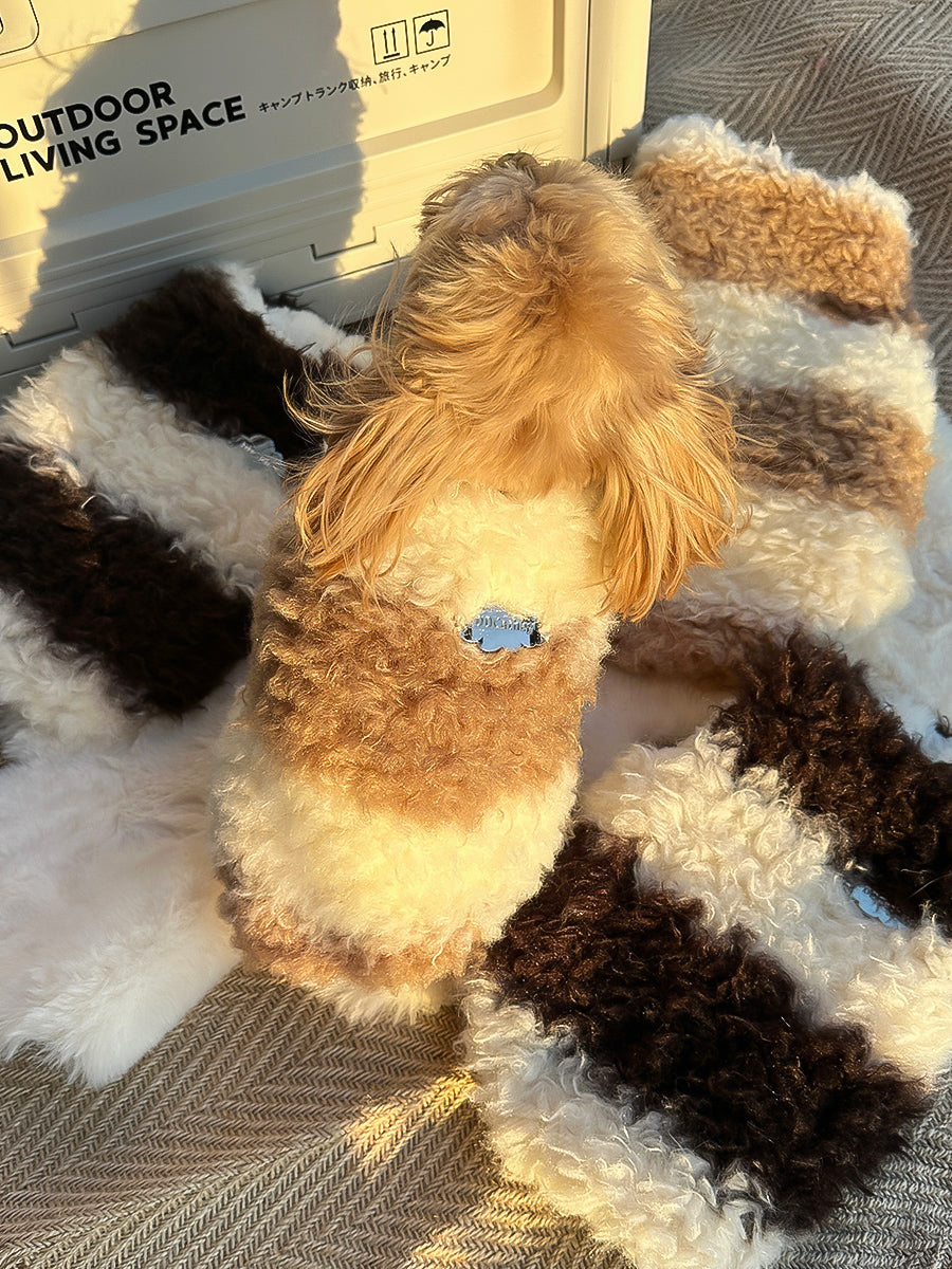 モコモコブロックボアベスト