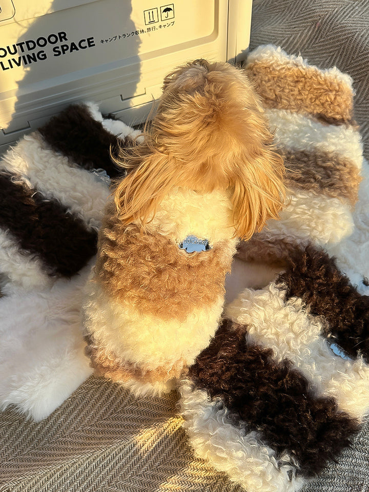 モコモコブロックボアベスト