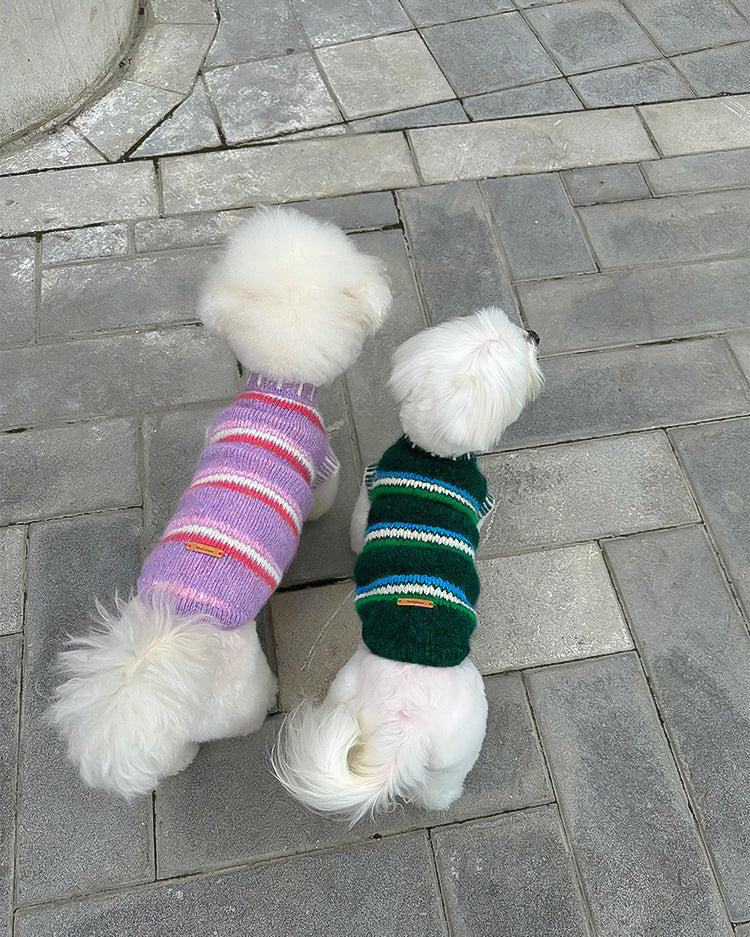 ノルディックボーダーニットセーター